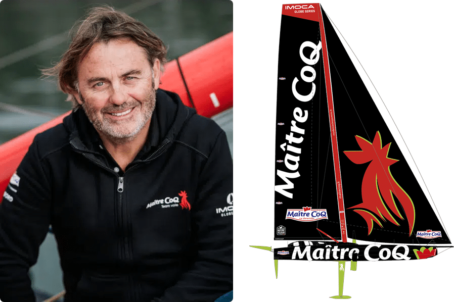 Yannick Bestaven et l’IMOCA Maître CoQ V