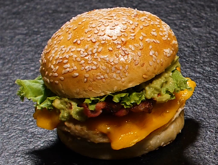 Hamburger de hachés de poulet