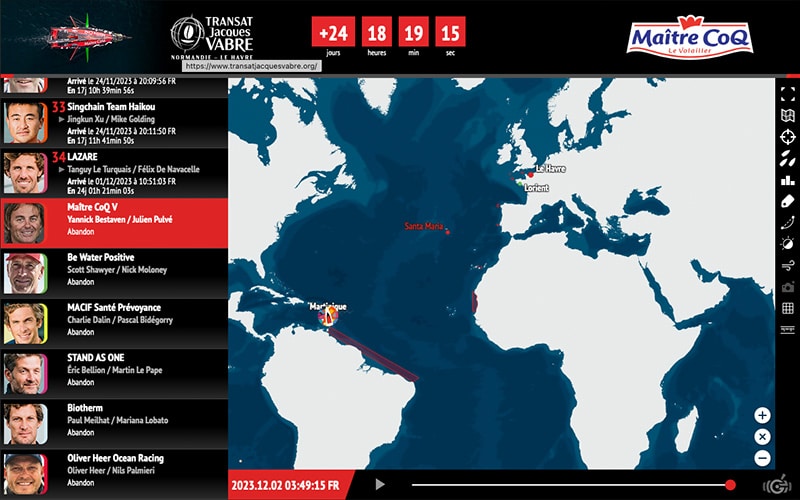 Suivre la Transat Jacques Vabre
